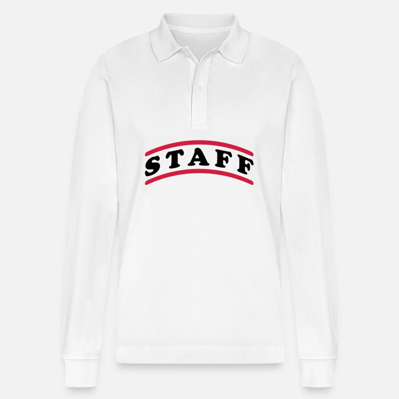 Staff Mitarbeiter - Stanley/Stella Unisex Bio-Langarm-Poloshirt Prepster - Weiß