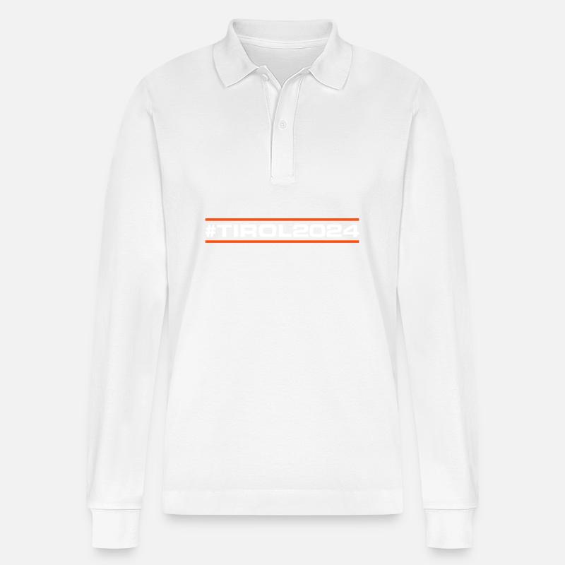 Tirol 2024 - Stanley/Stella Unisex Bio-Langarm-Poloshirt Prepster - Weiß