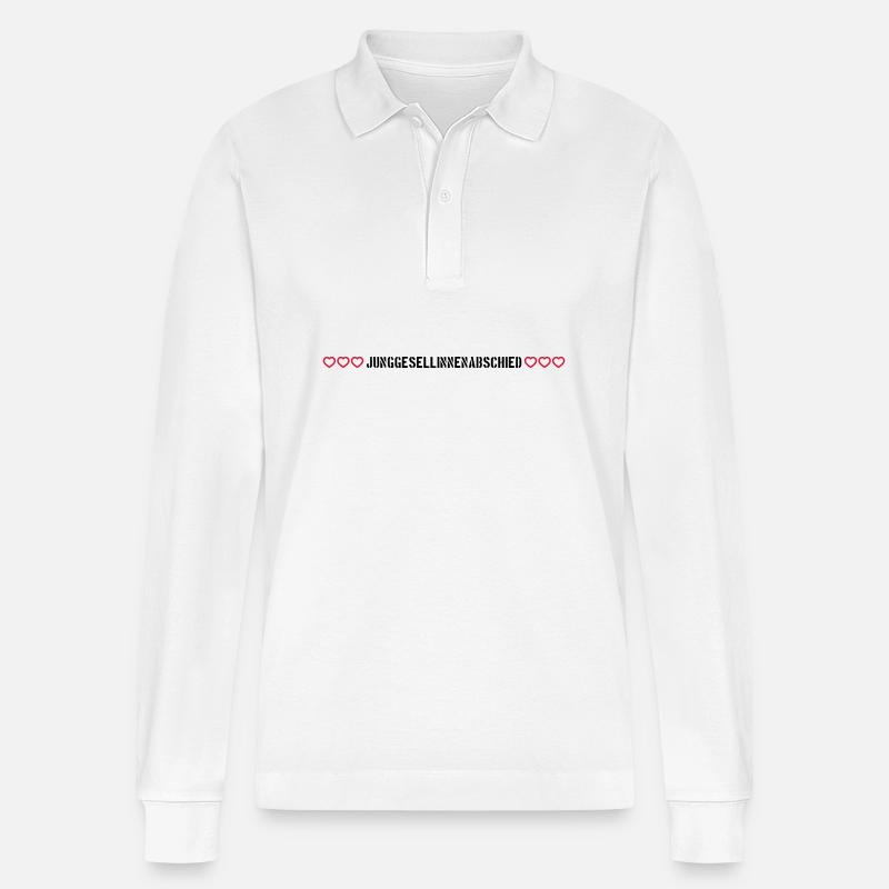 Junggesellinnenabschied herzchen - Stanley/Stella Unisex Bio-Langarm-Poloshirt Prepster - Weiß
