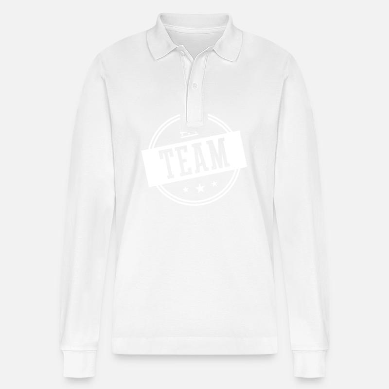 Team Kreis - Stanley/Stella Unisex Bio-Langarm-Poloshirt Prepster - Weiß