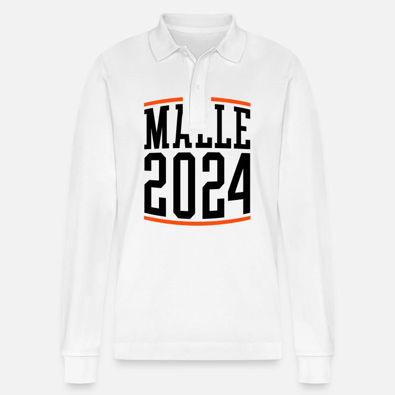 Malle 2024 Majorque - Polo à manches longues bio PREPSTER Stanley/Stella Unisexe - blanc