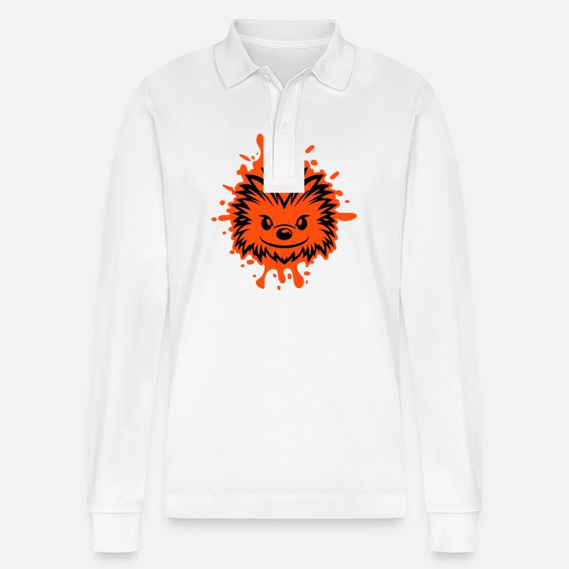 Bande dessinée hérisson - Polo à manches longues bio PREPSTER Stanley/Stella Unisexe - blanc