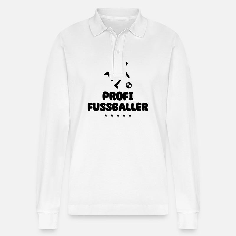 Fussball Profi - Stanley/Stella Unisex Bio-Langarm-Poloshirt Prepster - Weiß