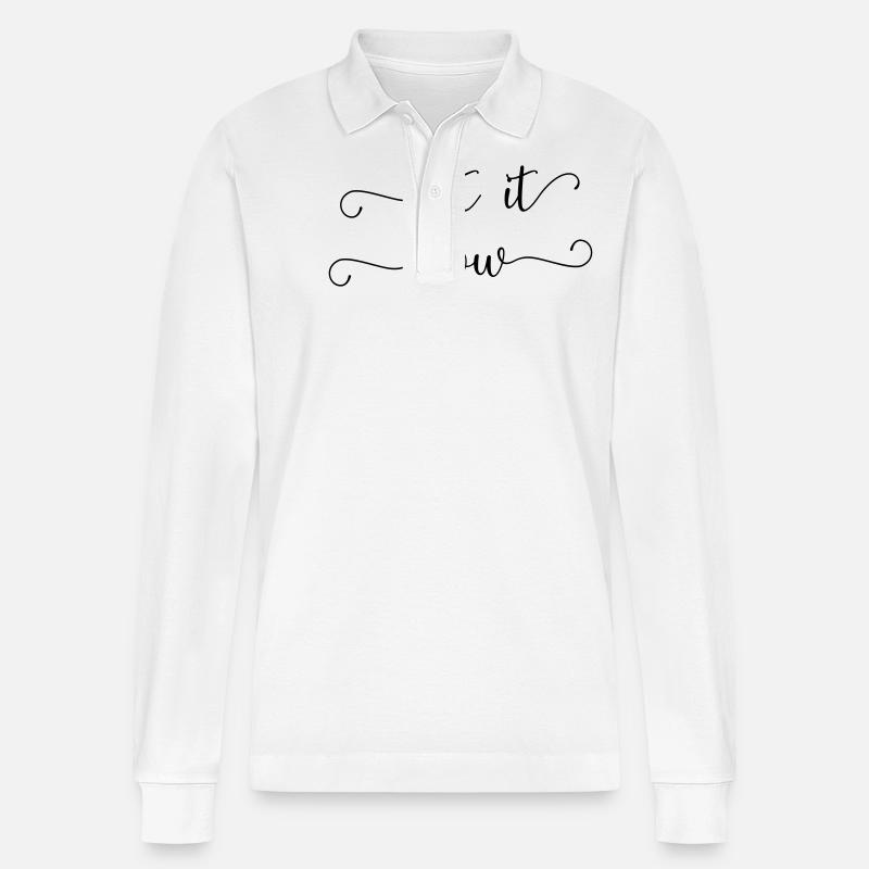 let it flow - Stanley/Stella Unisex Bio-Langarm-Poloshirt Prepster - Weiß