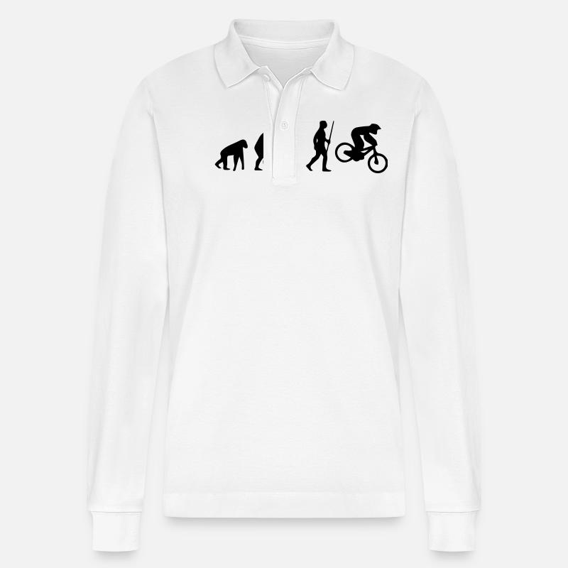 MOTORCROSS EVOLUTION - Polo à manches longues bio PREPSTER Stanley/Stella Unisexe - blanc