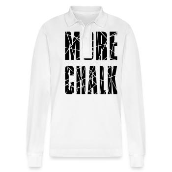 MORE CHALK - Stanley/Stella Unisex Bio-Langarm-Poloshirt Prepster - Weiß - Vorne - Anna (173cm) & Nico (186cm)