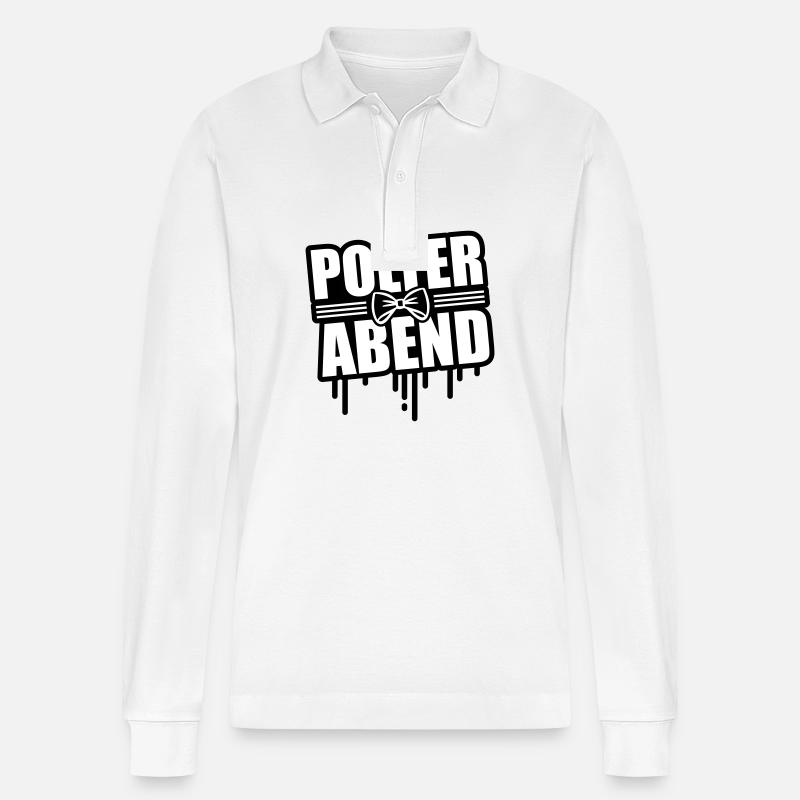 Polterabend Junggesellenabschied - Stanley/Stella Unisex Bio-Langarm-Poloshirt Prepster - Weiß