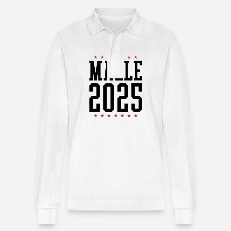 Malle 2025 Majorque - Polo à manches longues bio PREPSTER Stanley/Stella Unisexe - blanc