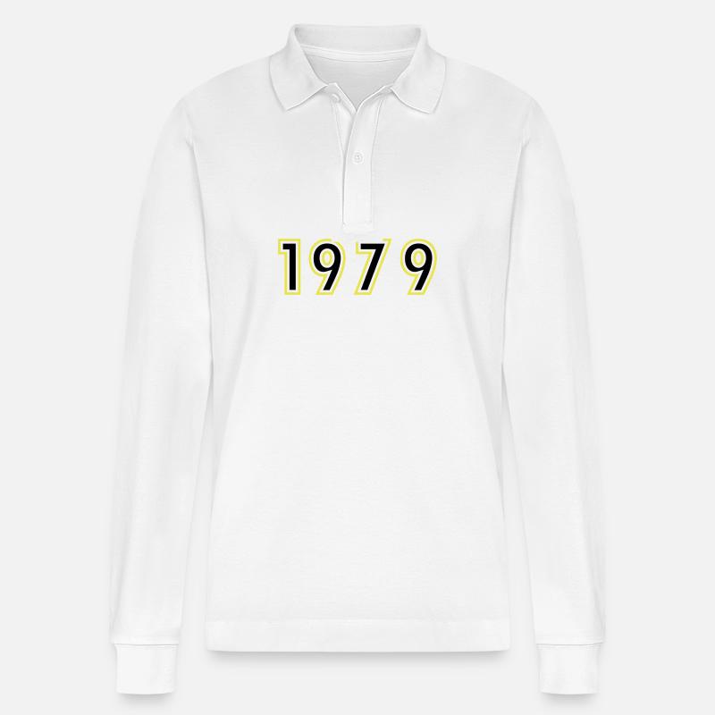 1979 Année Anniversaire - Polo à manches longues bio PREPSTER Stanley/Stella Unisexe - blanc