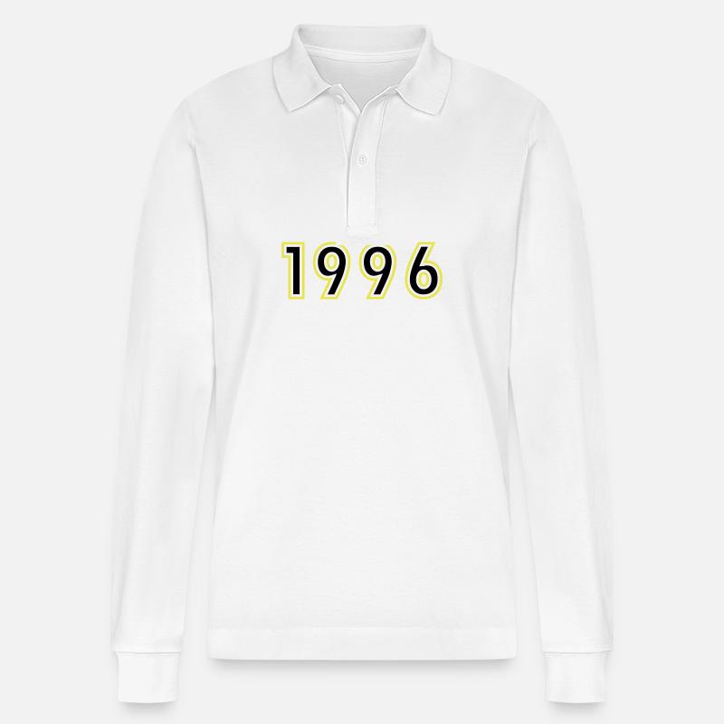 1996 Année Anniversaire - Polo à manches longues bio PREPSTER Stanley/Stella Unisexe - blanc
