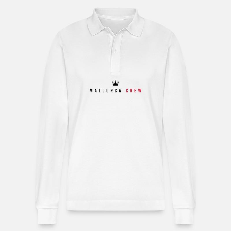 Mallorca Crew - Stanley/Stella Unisex Bio-Langarm-Poloshirt Prepster - Weiß