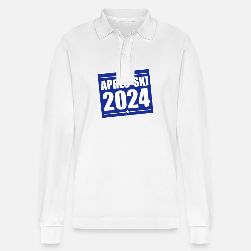 Apres Ski 2024 - Stanley/Stella Unisex Bio-Langarm-Poloshirt Prepster - Weiß