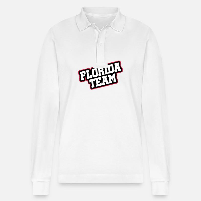 Équipe de Floride - Polo à manches longues bio PREPSTER Stanley/Stella Unisexe - blanc