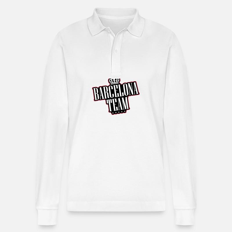 L’équipe de Barcelone - Polo à manches longues bio PREPSTER Stanley/Stella Unisexe - blanc