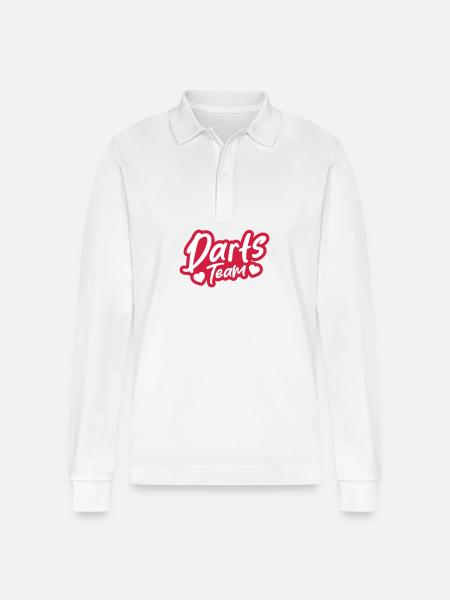 Darts Team - Stanley/Stella Unisex Bio-Langarm-Poloshirt Prepster - Weiß