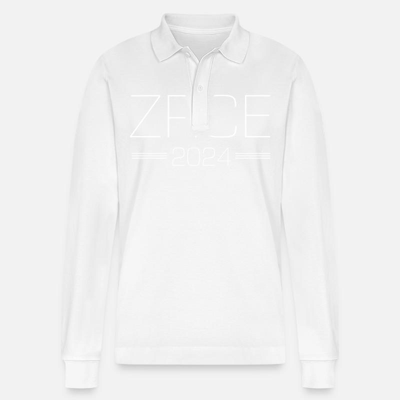 Zrce 2024 - Stanley/Stella Unisex Bio-Langarm-Poloshirt Prepster - Weiß