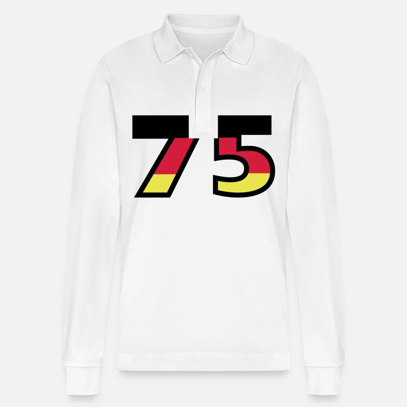 75 Numéro Allemagne Jersey - Polo à manches longues bio PREPSTER Stanley/Stella Unisexe - blanc