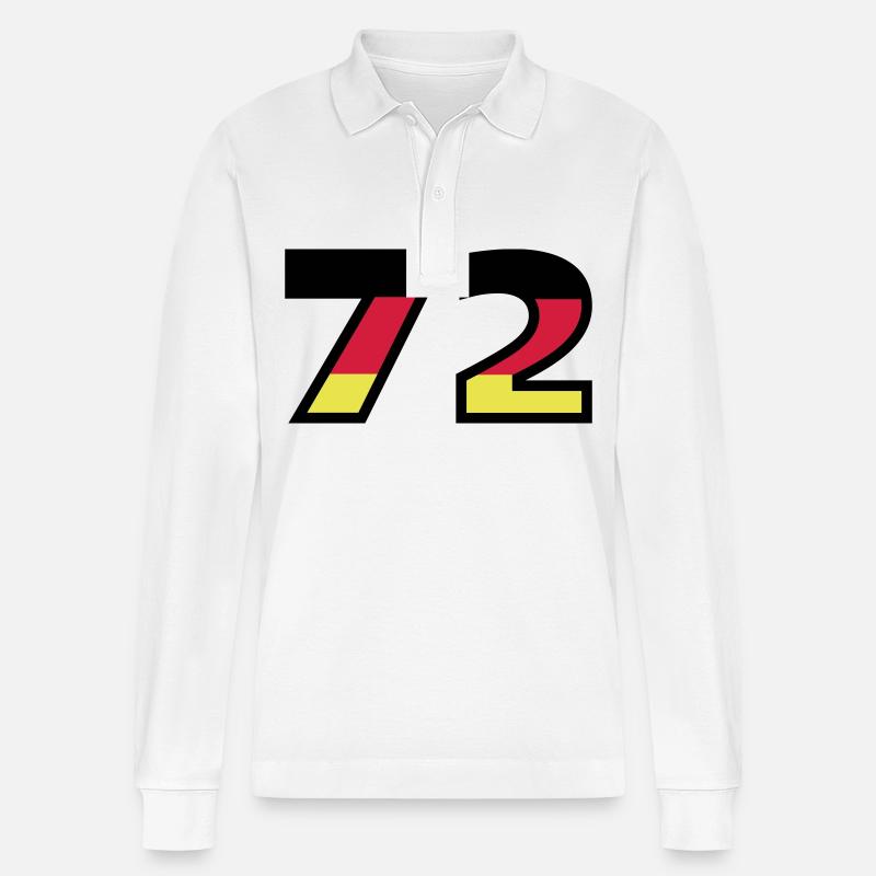 72 Numéro Allemagne Jersey - Polo à manches longues bio PREPSTER Stanley/Stella Unisexe - blanc