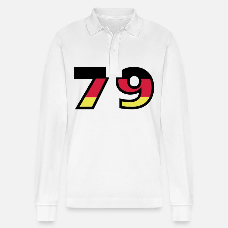 79 Numéro Allemagne Jersey - Polo à manches longues bio PREPSTER Stanley/Stella Unisexe - blanc