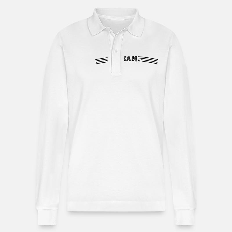 Team - Stanley/Stella Unisex Bio-Langarm-Poloshirt Prepster - Weiß