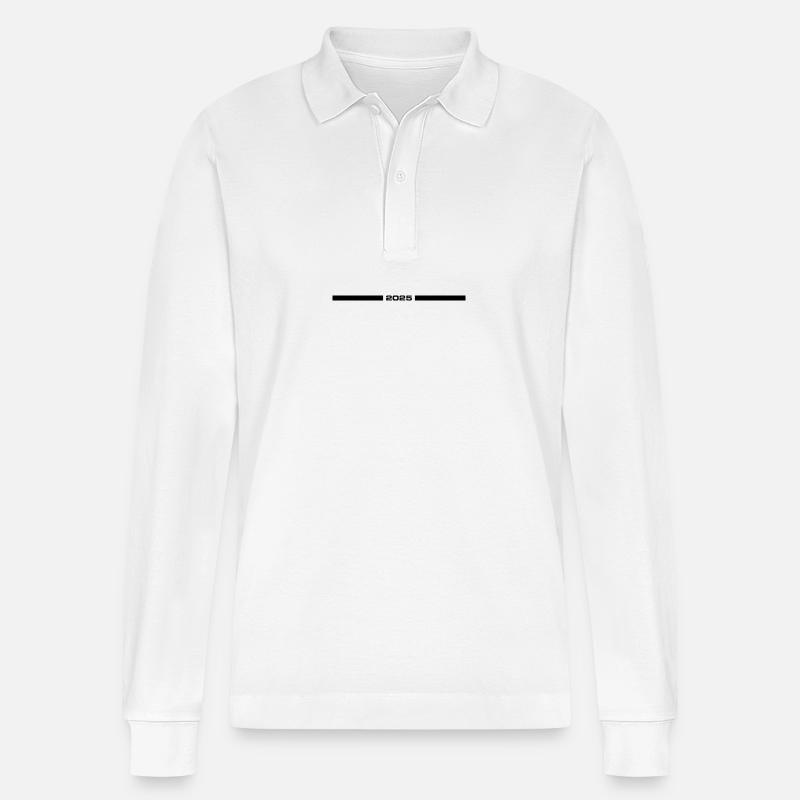 2025 Strich - Stanley/Stella Unisex Bio-Langarm-Poloshirt Prepster - Weiß