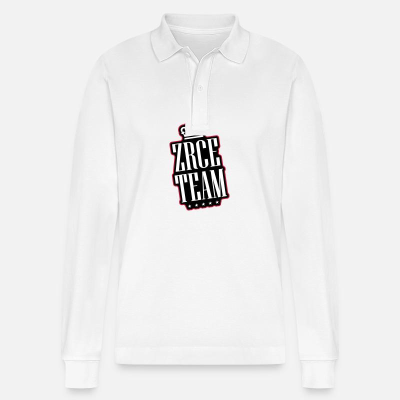 Zrce Team - Stanley/Stella Unisex Bio-Langarm-Poloshirt Prepster - Weiß