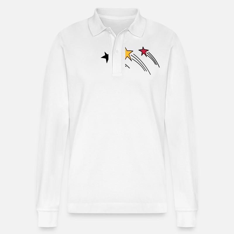 Deutschland - Stanley/Stella Unisex Bio-Langarm-Poloshirt Prepster - Weiß