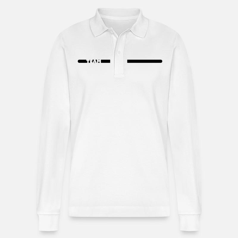 Team - Stanley/Stella Unisex Bio-Langarm-Poloshirt Prepster - Weiß