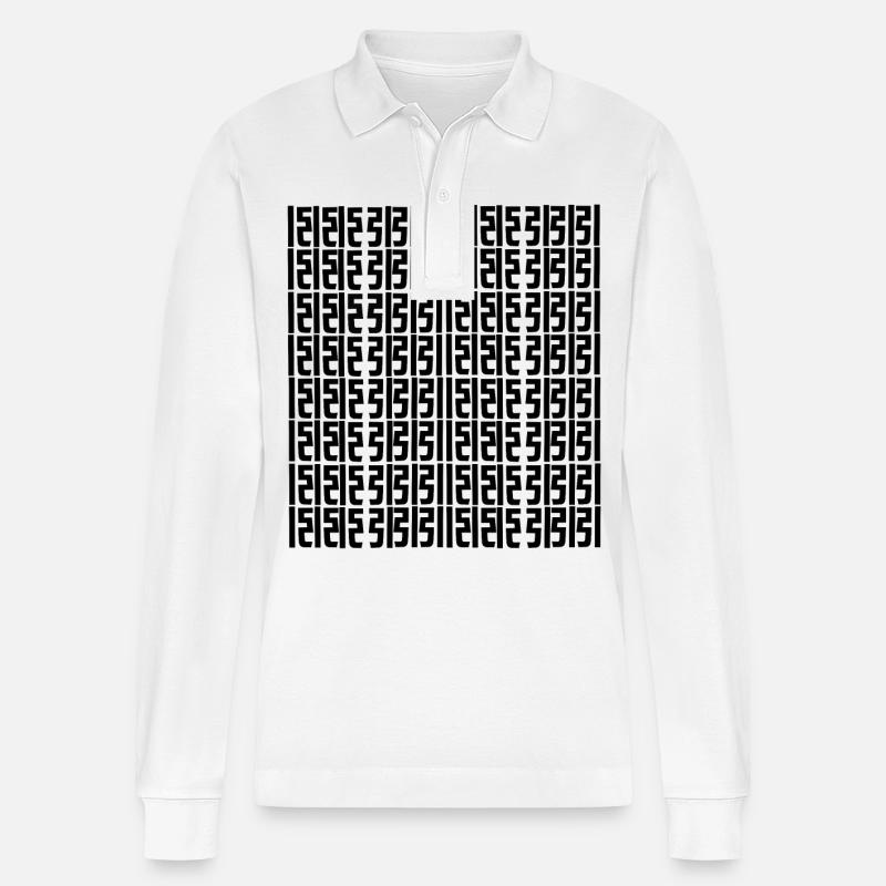 Einzigartiges Logo - Stanley/Stella Unisex Bio-Langarm-Poloshirt Prepster - Weiß
