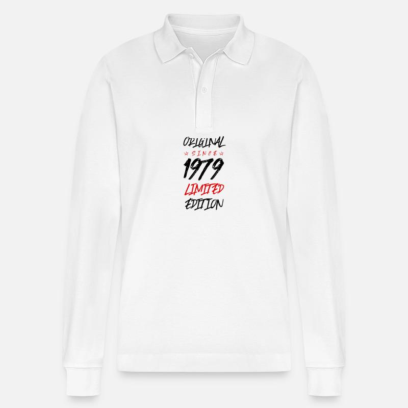 1979 Édition limitée - Polo à manches longues bio PREPSTER Stanley/Stella Unisexe - blanc