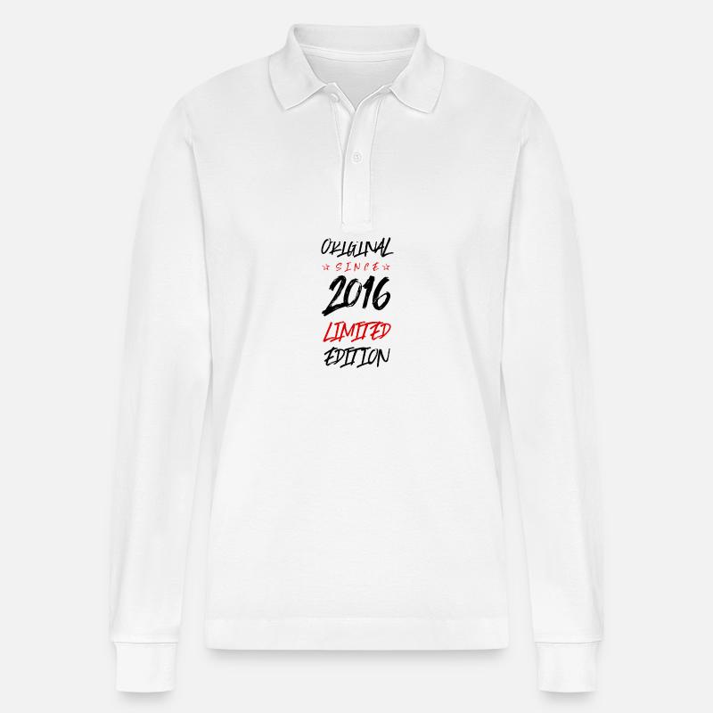 Édition limitée 2016 - Polo à manches longues bio PREPSTER Stanley/Stella Unisexe - blanc