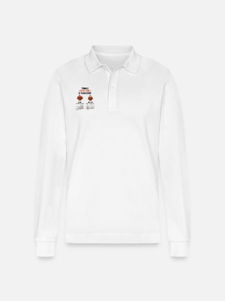 Thanksgiving Timing - Stanley/Stella Organic Unisex Long-Sleeved Polo Shirt Prepster - white