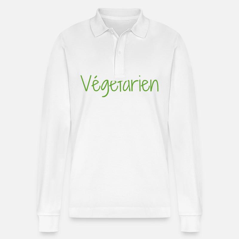 Vegetarier - Stanley/Stella Unisex Bio-Langarm-Poloshirt Prepster - Weiß
