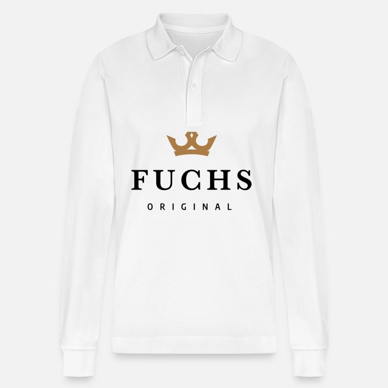 Fuchs - Stanley/Stella Unisex Bio-Langarm-Poloshirt Prepster - Weiß