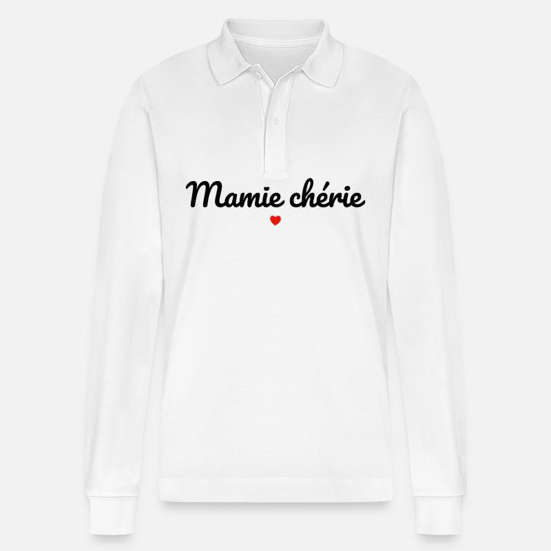 Geliebte Mutter - Stanley/Stella Unisex Bio-Langarm-Poloshirt Prepster - Weiß