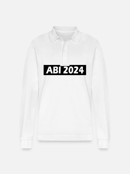 Abi 2024 - Stanley/Stella Unisex Bio-Langarm-Poloshirt Prepster - Weiß