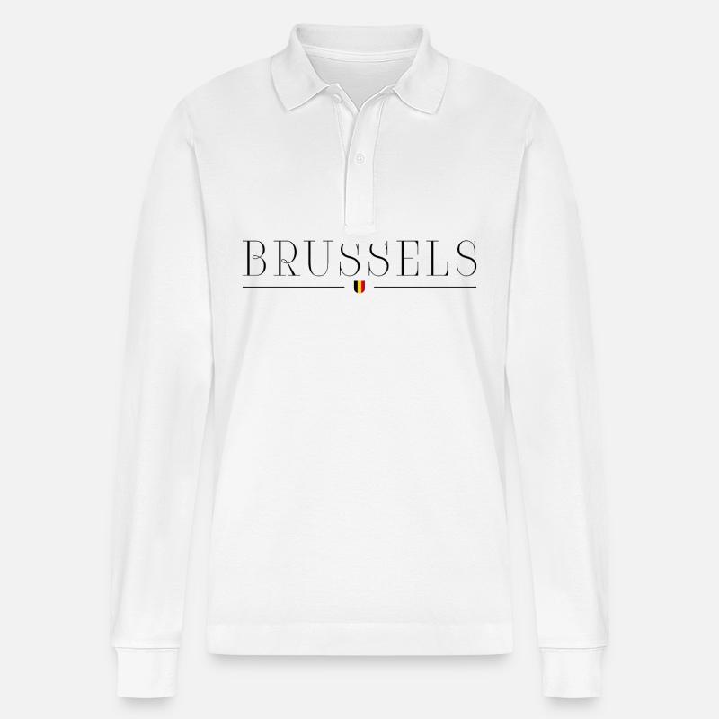 Bruxelles : élégance, chocolat, caractère - Polo à manches longues bio PREPSTER Stanley/Stella Unisexe - blanc