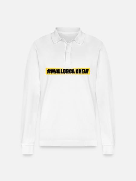 Mallorca Crew - Stanley/Stella Unisex Bio-Langarm-Poloshirt Prepster - Weiß