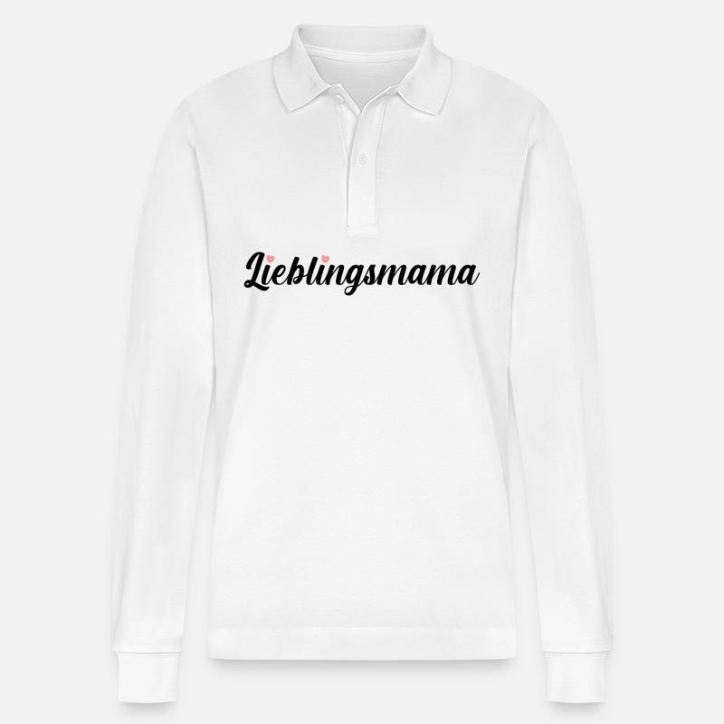 Maman Meilleure Maman - Polo à manches longues bio PREPSTER Stanley/Stella Unisexe - blanc