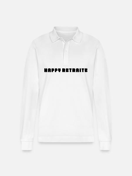 RETRAITE. RETRAITE. RETRAITEE. RETRAITE - Polo à manches longues bio PREPSTER Stanley/Stella Unisexe - blanc