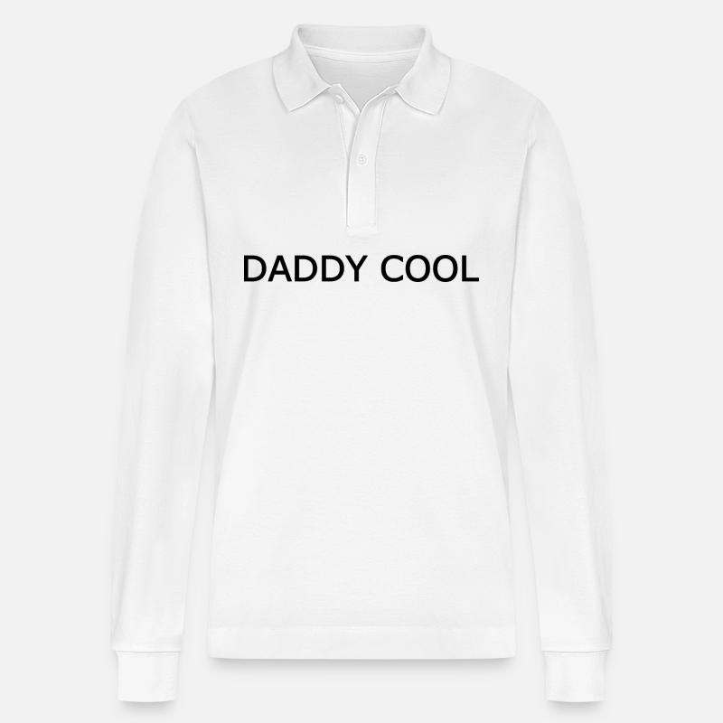 Daddy cool - Stanley/Stella Organic Unisex Long-Sleeved Polo Shirt Prepster - white