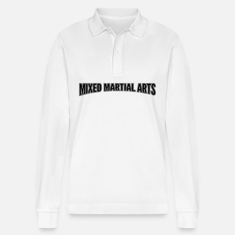 mixed martial arts - Stanley/Stella Unisex Bio-Langarm-Poloshirt Prepster - Weiß