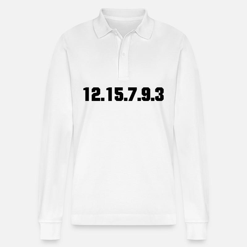 "Logic" in Zahlen - Stanley/Stella Unisex Bio-Langarm-Poloshirt Prepster - Weiß