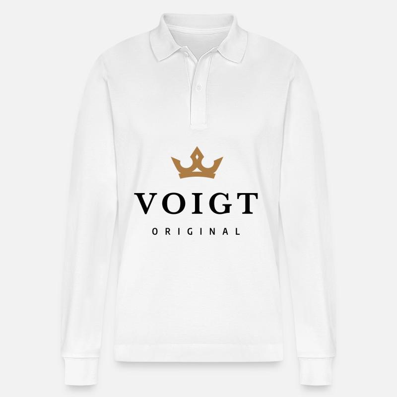 Voigt - Stanley/Stella Unisex Bio-Langarm-Poloshirt Prepster - Weiß