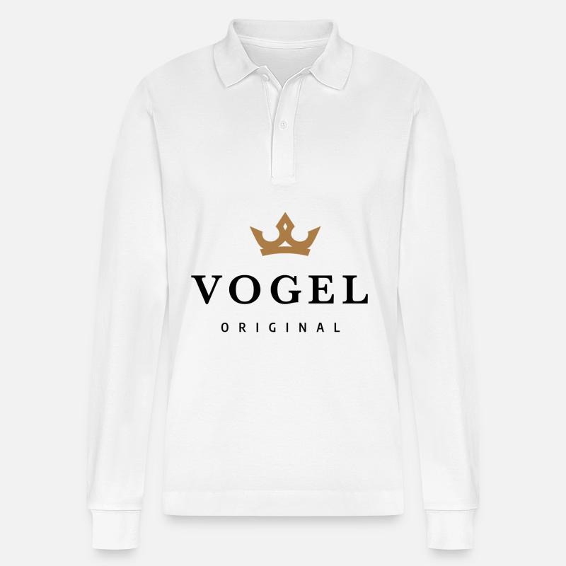 Vogel - Stanley/Stella Unisex Bio-Langarm-Poloshirt Prepster - Weiß