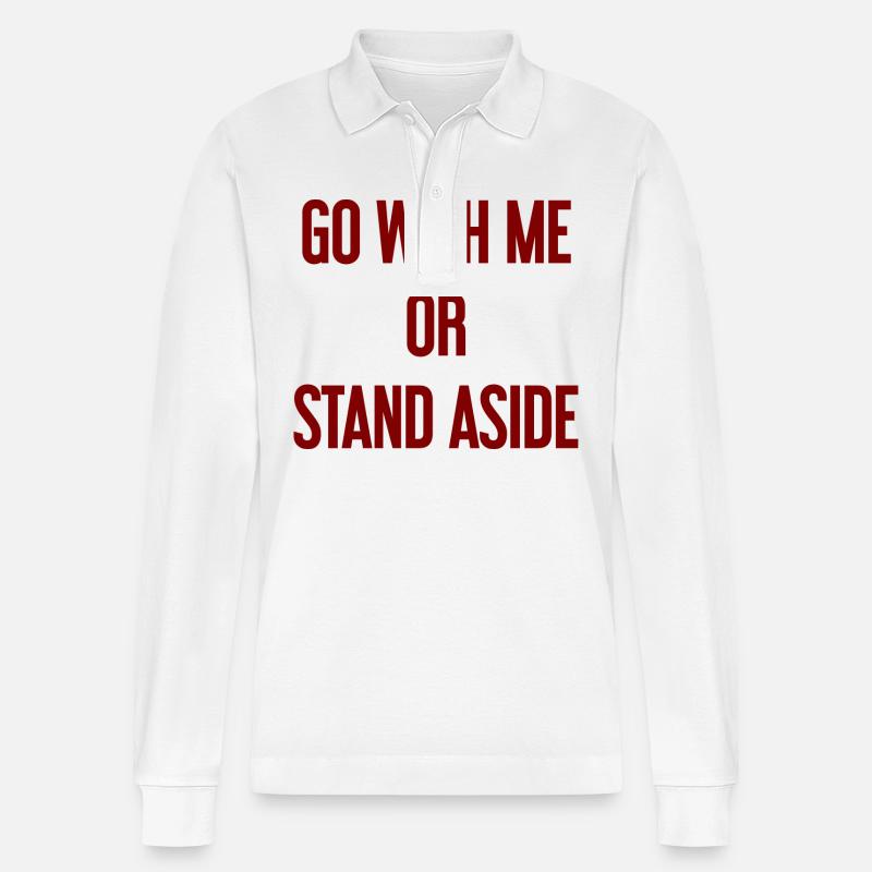 Geh mit oder beiseite - Stanley/Stella Unisex Bio-Langarm-Poloshirt Prepster - Weiß