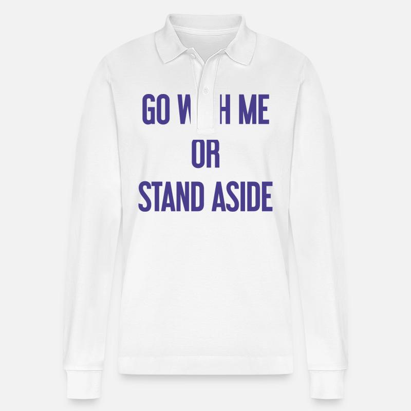 Geh mit oder beiseite - Stanley/Stella Unisex Bio-Langarm-Poloshirt Prepster - Weiß