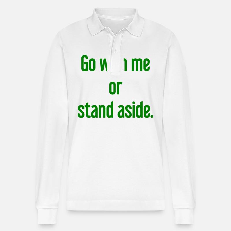 Geh mit oder beiseite - Stanley/Stella Unisex Bio-Langarm-Poloshirt Prepster - Weiß