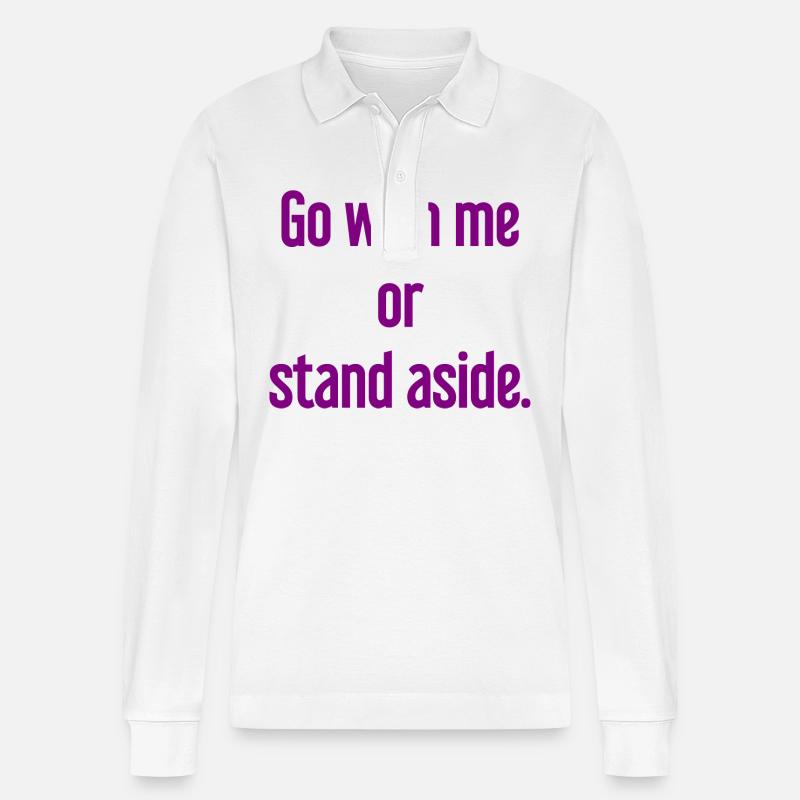 Geh mit oder beiseite - Stanley/Stella Unisex Bio-Langarm-Poloshirt Prepster - Weiß