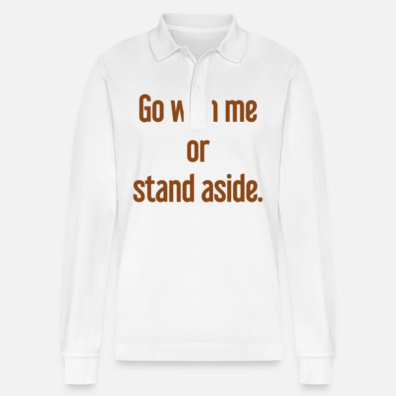 Geh mit oder beiseite - Stanley/Stella Unisex Bio-Langarm-Poloshirt Prepster - Weiß